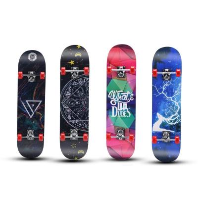 China Adult Good Quality Double Kick Complete Skateboard Canadian Maple Longboard Skateboards For Beginner for sale