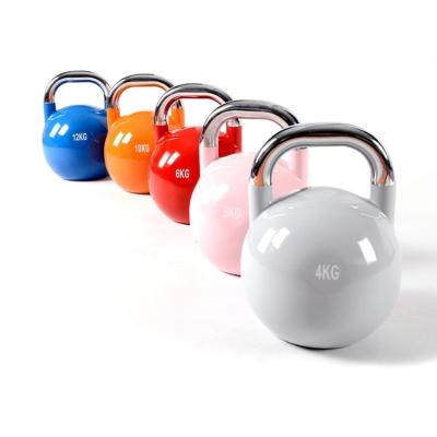 China Wholesale Durable High Quality Colorful Steel Competition Kettlebells Iron Powder Coat 4kg 6kg 32kg Steel Competition Kettlebells for sale