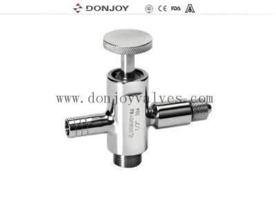 China Donjoy Stainless Steel Level Gauge Sampling Valve With Hose Adaptor for sale