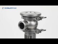 DONJOY Pneumatic internal open Tank  Bottom Valve with clamp connection