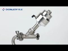 Fluid Regulating Globe angle Seat Valve With stianless steel actuator