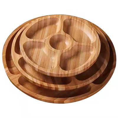 China Home Restaurant Factory Hotel Wholesale Bamboo Dry Fruit Nuts Dessert Sandwich Split Log Serving Tray for sale