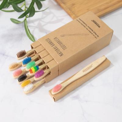 China For home use wholesale and retail BPA free bamboo toothbrush disposable toothbrush biodegradable supplier wholesale toothbrush for sale