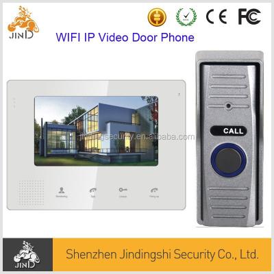 China Aluminum Case 7inch LCD Video WIFI IP Door Phone Support Mobile Phone and Tablet Unlock, Monitoring, Talking for sale