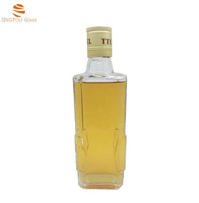 China Winery Custom 250ml Glass Stopper Seals Vodka Bottle With Whiskey Bottle for sale