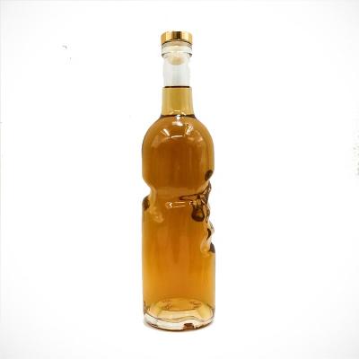 China Unique Shaped Empty Beverage Finger Vodka Glass Bottle With Long Neck for sale