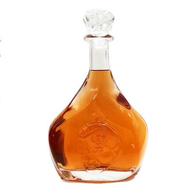 China Beverage Fashion Western Hot Style Symmetrical Whiskey And XO Glass Bottles for sale