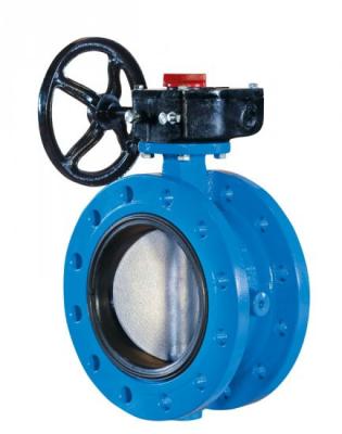 China General BS AWWA DN150 Flanged Soft Sealing Double Eccentric Flange Butterfly Valve for sale