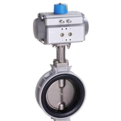 China DN125 CF8 Pneumatic Electric General China Manufacturer Air Filter Center Lever Wafer Type Butterfly Valve for sale