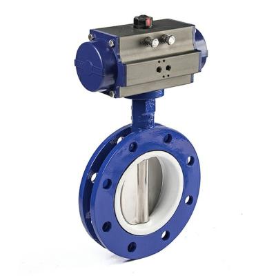 China General double pneumatic valve pneumatic triple eccentric butterfly valve for sale