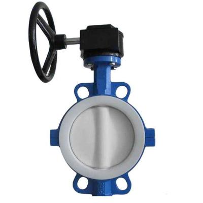 China General Acting Dual Gearbox Switch Box Trigger Seat Soft Wafer Or Flanged Butterfly Valve With Pneumatic Actuator for sale