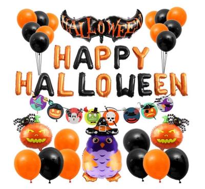 China 2021 New Design 41Pcs Birthday Party Decorations Banner Bunting Kit Halloween Foil Balloon for sale