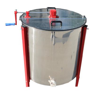 China Stainless Steel Honey Separator Honey Processing Equipment 6 Frames Manual Honey Extractor for sale