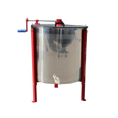 China Stainless Steel Honey Separator High Quality Beekeeping 6 Frames Manual Honey Extractor Bee Extruder for sale