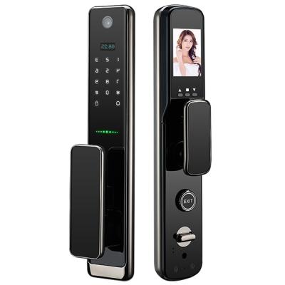 China Zinc Alloy 3D Face Recognition Smart Door Lock With Camera Cerradura Wifi Biometric Fingerprint Security Fully Automatic Smart Lock for sale