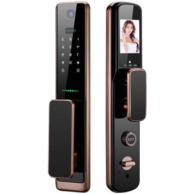 China Zinc Alloy Smart Furniture Keyless Face Intelligent Biometric Tuya Wifi Electronic Door Smart Fingerprint Lock With Camera Indoor for sale