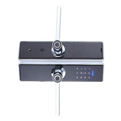 China Home+Hotel+Apartments+Office high security anti-theft smart Handle door lock tuya bluetooth semi-automatic fingerprint door lock for home keyless door lock for sale