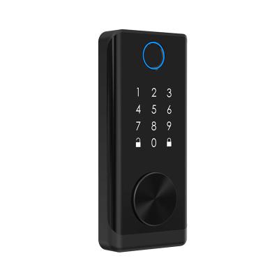 China Zinc Alloy Top Sales Multifunctional Tuya APP TTlock Wireless Remote Control Smart Door Lock Biometric Fingerprint Smartlock for woodendoor for sale