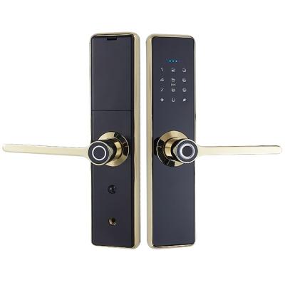 China Home+Hotel+Apartments+Office Top Sales 2023 Smart Lock TUYA APP Control Fingerprint Keyless Unlocking Smart Door Locks For Wooden Door for sale