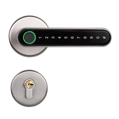 China Fingerprint+Code+Card+Key+app App Ttlock Wifi Keypad Tuya Keyless Entry Biometric Finger print Password Home Digital Smart Door Locks indoor intelligent locks for sale