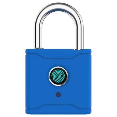 China Zinc Alloy+Stainless Steel+Silicone shell Fingerprint Lock Keyless Waterproof Anti-Theft Smart Lock Fingerprint Padlock Zinc Alloy blue tooth padlock Electronic DoorLock for sale