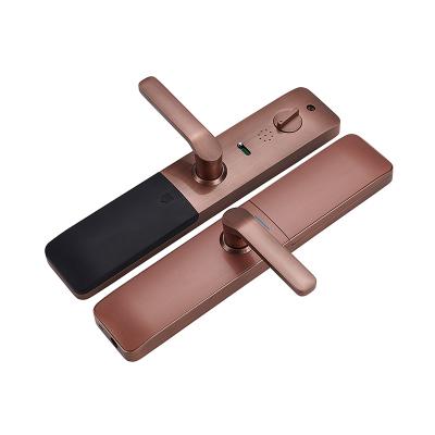 China High-end/Luxury Wholesales Factory Competitive Price Semi-automatic Handle Smart Fingerprint Door Lock WI-FI with Cat-eye Functions for sale