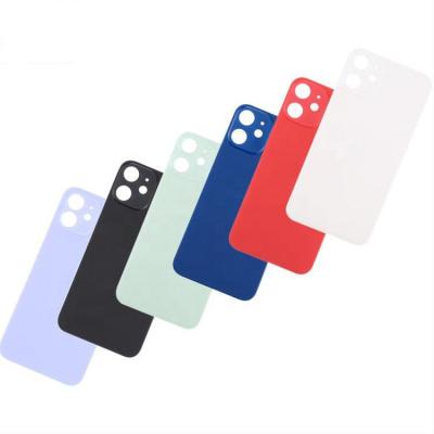 China Big Hole Glass Battery Glass Cover Back Housing For iPhone 12 Back Door Colorful Panel for sale