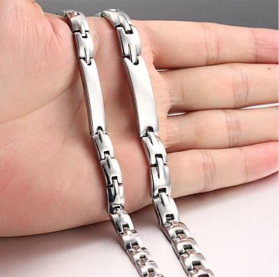 China Sustainable Fashion Stainless Steel Bracelets With Magnet Stones For Lovers for sale