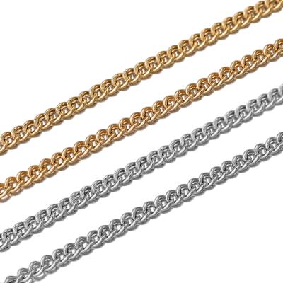 China CLASSIC Stainless Steel Curb Chains For Jewelry Making DIY Bracelet Necklace Side Chain Wholesale for sale