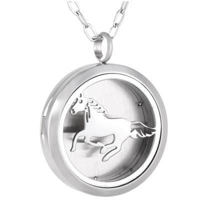 China Viable Quick Horse 20 Inches Chain Stainless Steel Aromatherapy Diffuser Pendant Necklace Essential Oil Diffuser Pendant Necklace for sale