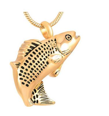 China CLASSIC Memorial Jewelry Fish Cremation Urn Pendant Necklace For Ashes for sale