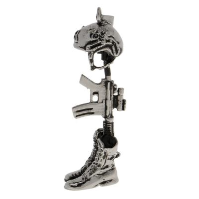 China CLASSIC Cremation Urn Rifle Boots Helmet Vintage Stainless Steel Pendant Necklace Ash Into Jewelery Gift for sale