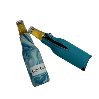 China Durable Neoprene Insulated Promotion Zipper Bottle Cooler Sleeve For Parties for sale