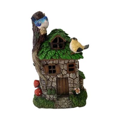 China Worldwide Fairy House Decor Garden Sculpture Supplies Resin Crafts House Village Christmas for sale