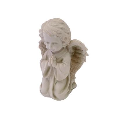 China Kneeling Angel from Europe in Polyresin Prayer Figurine for Spiritual, Religious and Christian Home Decor Angel for sale