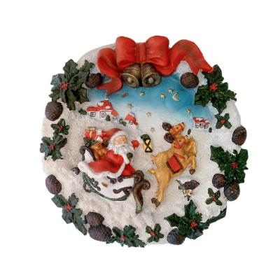 China Holiday Decoration Wreath MERRY CHRISTMAS Door Plaque Wall Art Decor for sale