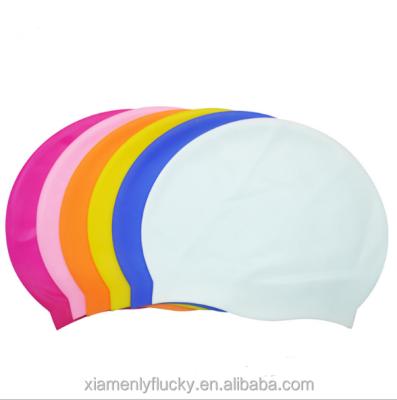 China Waterproof Most Popular In Summer Custom Color Printing Silicone Swim Cap For Adult Children for sale