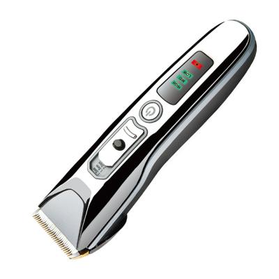 China Hotel LED Display Professional Cordless Rechargeable Electric Clipper Hair Trimmer For Male for sale