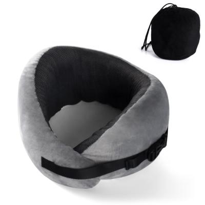 China Supplier Spine Anti-Static Gold Cervical Relaxation Bent Car Neck Memory Foam Travel Pillow for sale