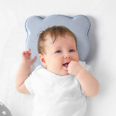 China High Quality Anti-static Infant Sleeping Pillow Newborn Flat Head Form Protection Memory Foam Baby Pillow for sale