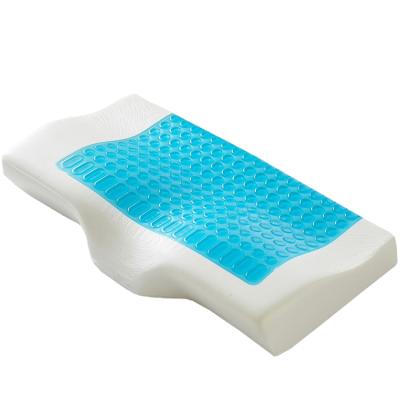 China Factory Sale Anti-static Gel Memory Foam Pillow Cutout Sleep Cooling Ergonomic Pillow for sale