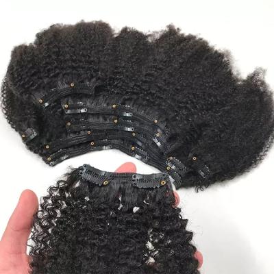 China HairVirgin HairRemy HairRemy New Products 2022 Natural Virgin Hair Clip In Sta Raw Indian Curly Hair Extension Clip Straight For Wome 12A Black Virgin Clip In for sale