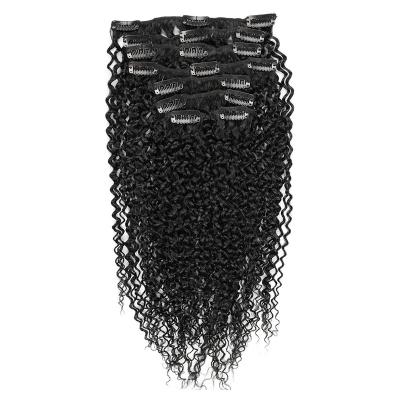 China Wholesale Brazilian Curly Hair Extensions 100% Loop Clip In Extensions Real Hair Hair Extension for sale