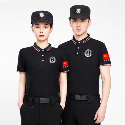 China Anti-Wrinkle Wholesale Fashional Special Design Cotton High Quality Men's Security Guard Polo T-shirts for sale