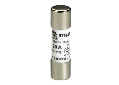 China Miniature RT14 Cylindrical Fuse Tube , Ceramic Low Voltage Fuse Link for sale