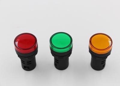 China El mini interruptor de botón iluminado, verde amarillo rojo 220V llevó la lámpara indicadora en venta