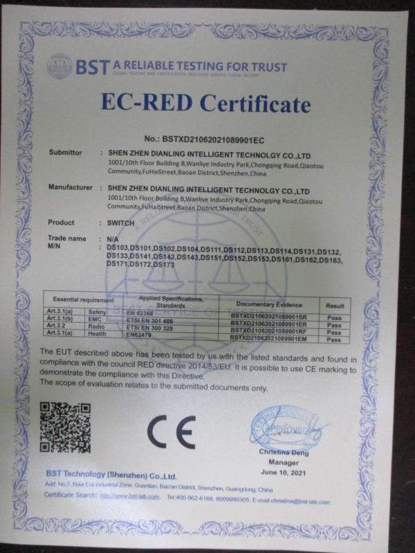 CE - Shenzhen Chevolink Smart Technology Co.,Ltd