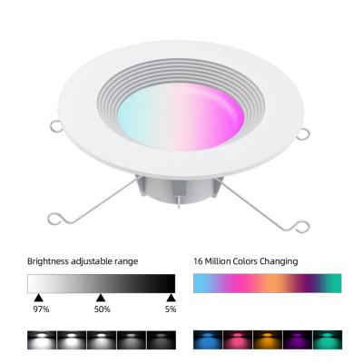 China Modern modern design recessed dimmable 2700-6500k smart 1050lm led downlight wifi for sale