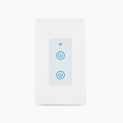 China USA standard touch smart home lamp switches ABS Tuya wifi smart wall switch for sale