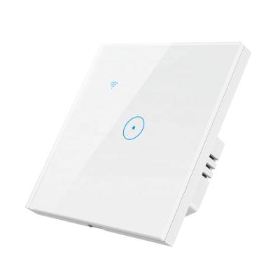 China ABS 1 Band AC 100-240v Compatible Wireless Home Wifi Alexa Google Controlled Lightweight Smart Switch for sale